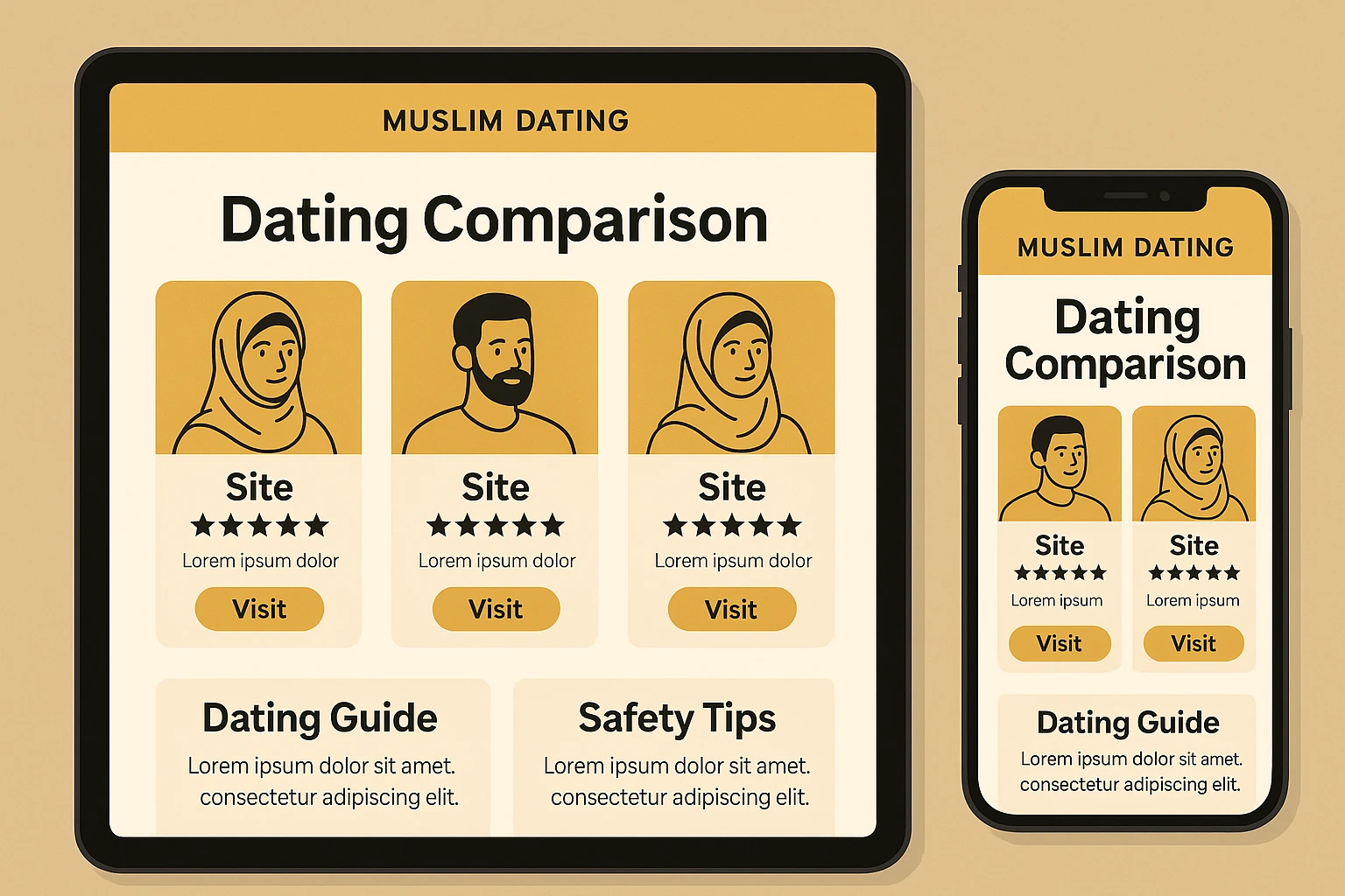Section comparatifs et guides de Meetine.net sur tablette et smartphone