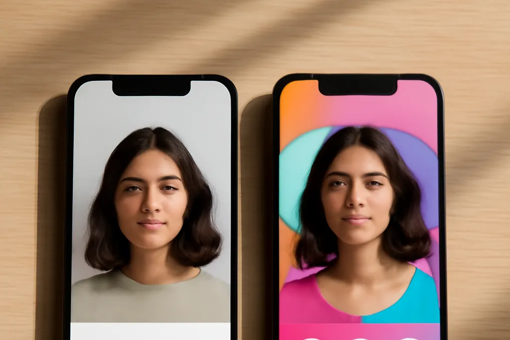 Comparaison visuelle entre l'interface sobre d'une application halal et une application généraliste plus ludique