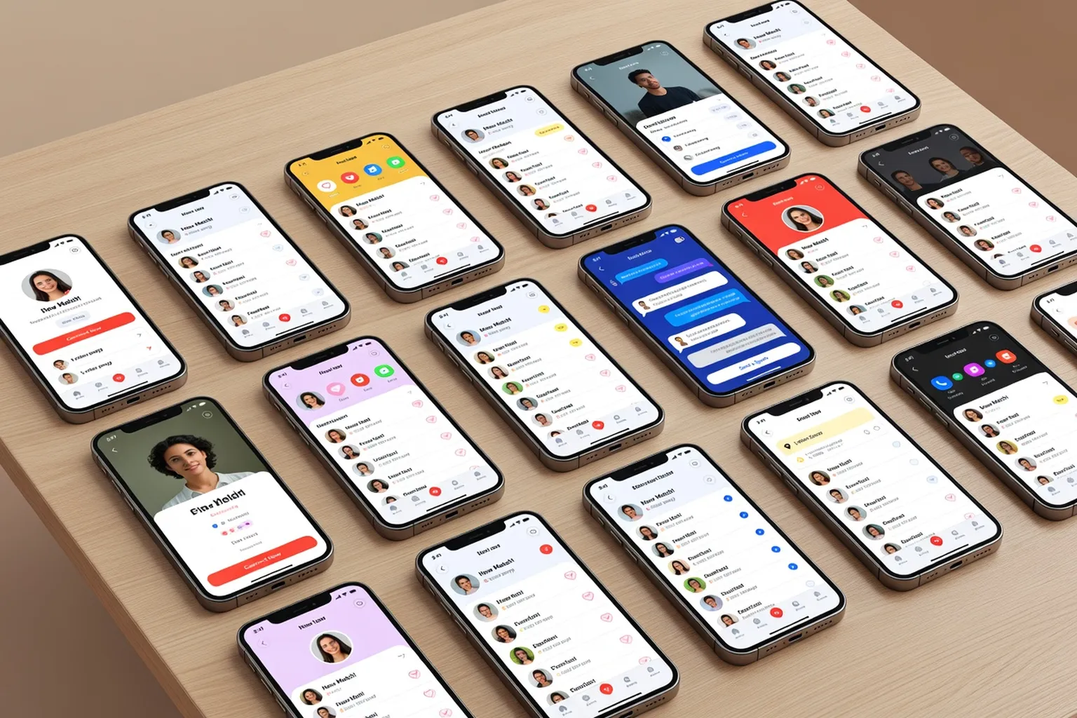 Comparatif visuel des applications de rencontre musulmanes sur smartphone