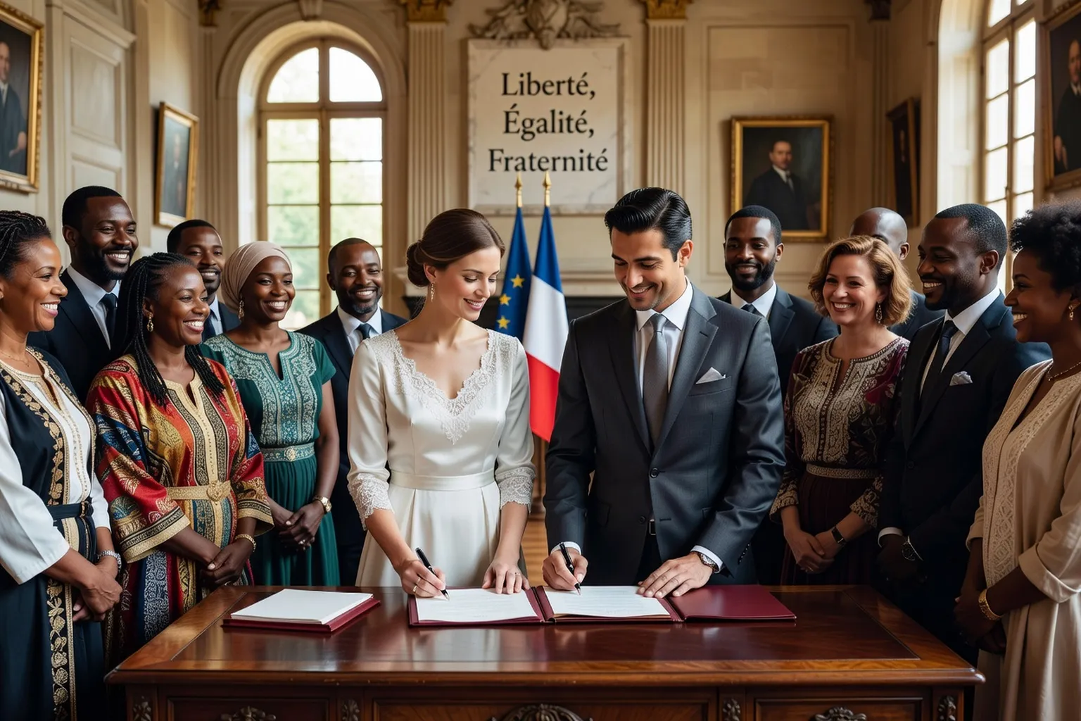 Couple mixte franco-maghrébin à Paris, cadre laïque français et héritage musulman