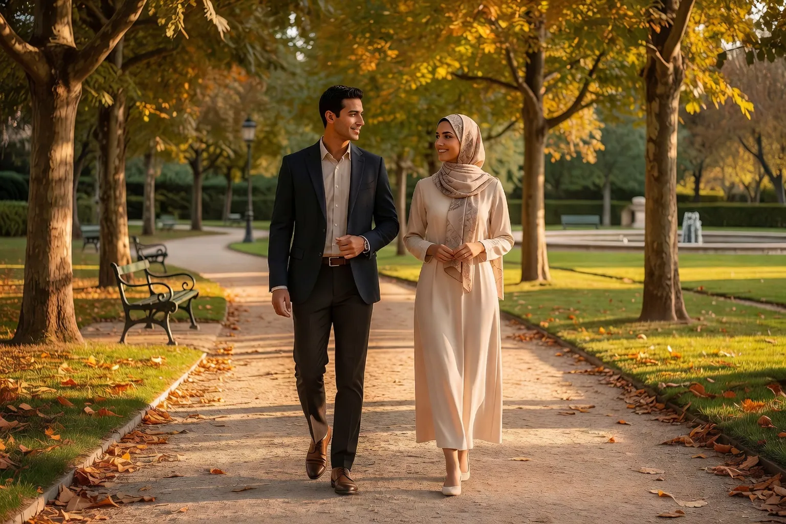 Couple discutant en France dans le cadre d'une rencontre sérieuse