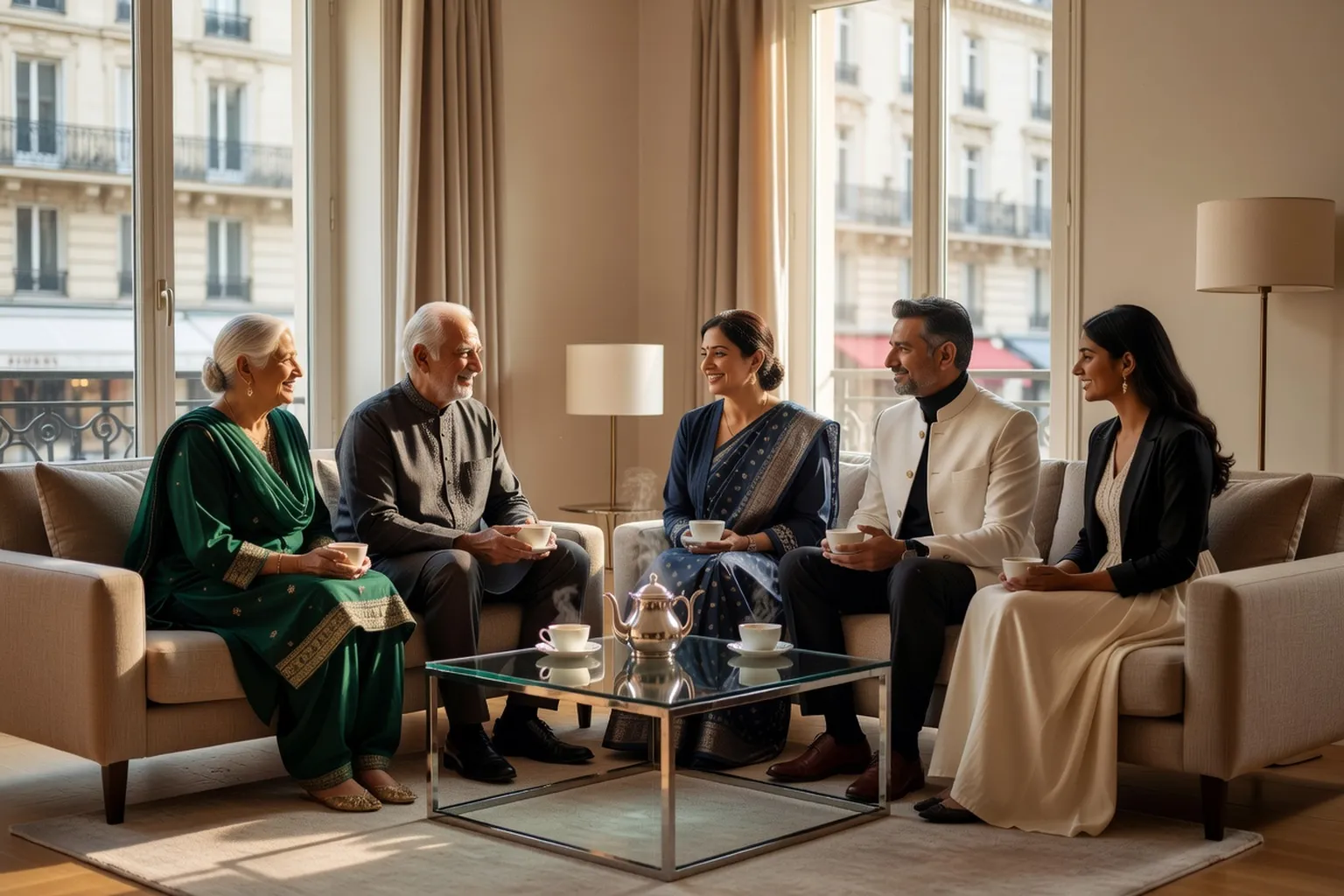 Smartphone affichant app de rencontre asiatique musulmane, mains aux bracelets traditionnels