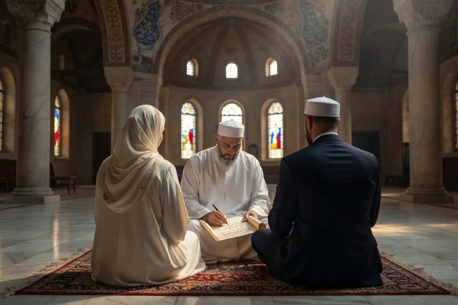 Signature du contrat de nikah dans une mosquee francaise
