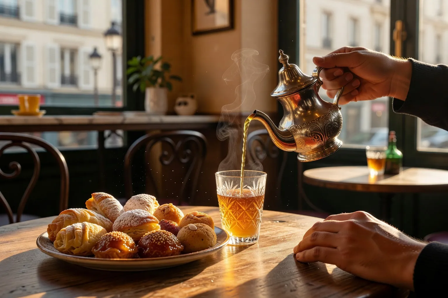 Service de the a la menthe lors d un rendez-vous