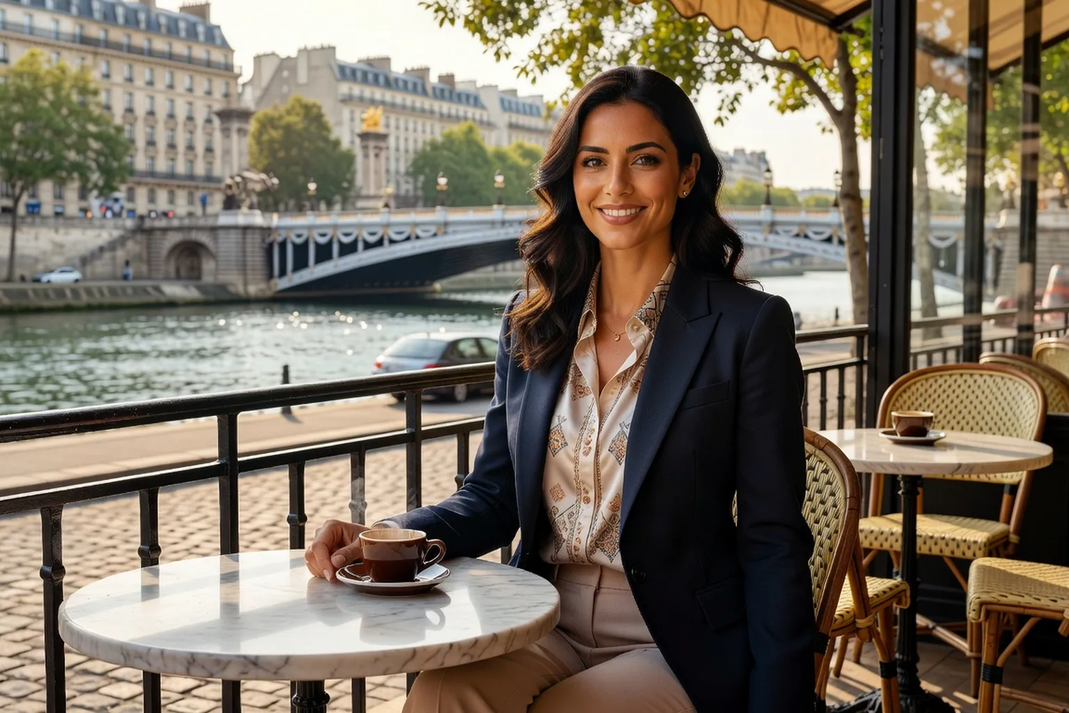 Femme maghrebine en France, portrait editorial moderne