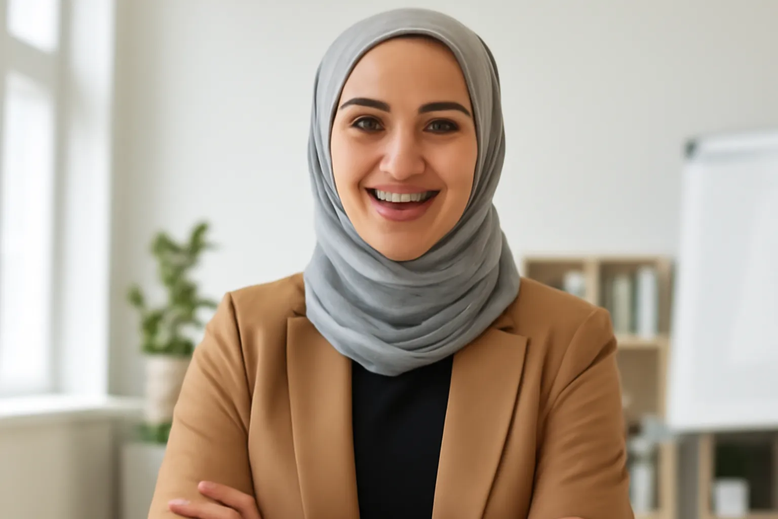 Coach en rencontres discutant avec une cliente du choix d'une application de rencontre halal