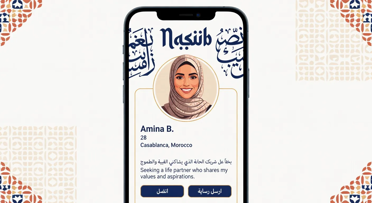 Interface Mektoube sur application mobile, captures écran 2026